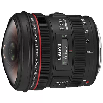 (公司貨)Canon EF 8-15mm F4 L Fisheye USM 魚眼鏡頭 -送大吹球清潔組+LP1專業拭鏡筆