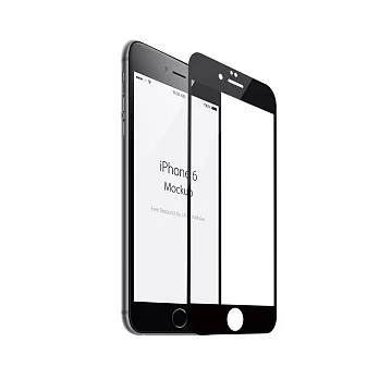 ECOLA金鋼系列全屏鋼化膜玻璃膜for iPhone 6 Plus (黑、白色) 5.5英寸 (BS-EL-IP04P)黑色