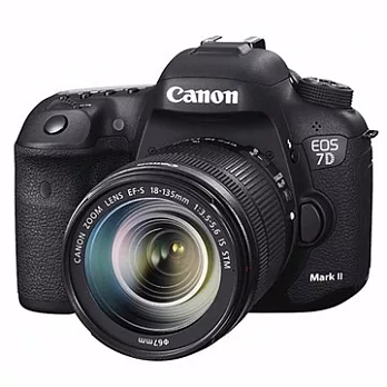 Canon EOS 7D Mark II 附18-135mm 單眼相機(中文平輸 送SD34G+副電+單眼包+外出型腳架+減壓背帶+拭鏡筆+大清潔組+高透光保護貼無黑色