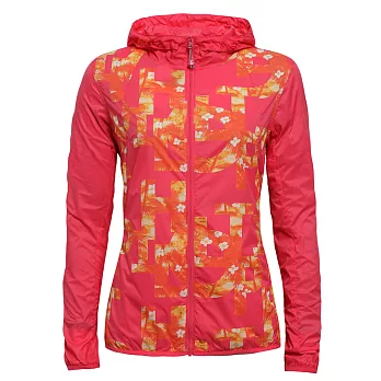 【hilltop山頂鳥】女款抗UV外套S02F91-M櫻桃紅底印花