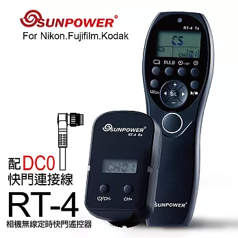 SUNPOWER RT-4 相機無線定時快門遙控器配DC0快門連結線