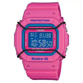 CASIO BABY-G 熱帶風情時尚運動腕錶-粉紫