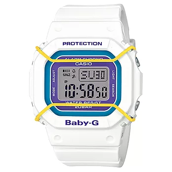 CASIO BABY-G 熱帶風情時尚運動腕錶-白
