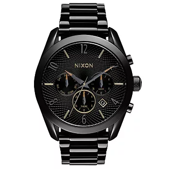 NIXON THE BULLET CHRONO先鋒計時網紋腕錶-黑