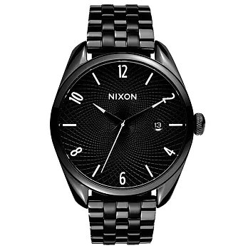 NIXON THE BULLET CHRONO先鋒網紋腕錶-黑x白字
