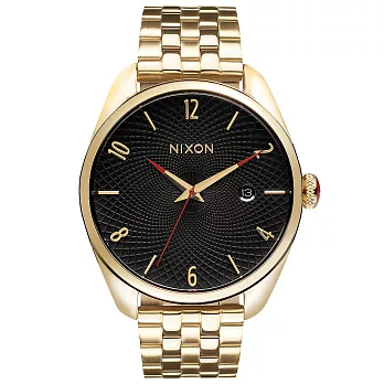 NIXON THE BULLET CHRONO先鋒網紋腕錶-黑x金