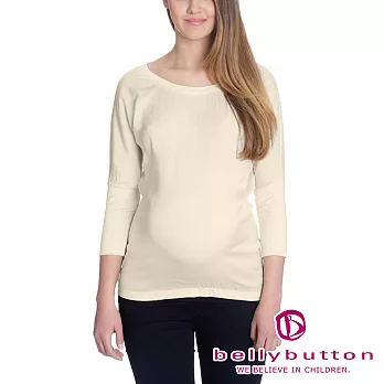 德國【bellybutton】孕婦裝 - 圓領七分袖寬衫XS米白