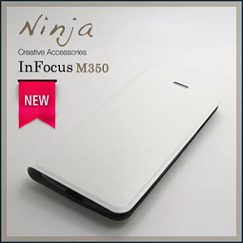 【東京御用Ninja】InFocus M350經典瘋馬紋保護皮套（白色）
