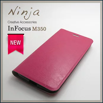 【東京御用Ninja】InFocus M350經典瘋馬紋保護皮套（桃紅色）