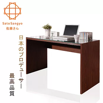 【Sato】VREND蒲公英玻璃面工作桌(胡桃木紋)胡桃木紋