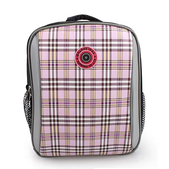 Funnny Kids 經典格紋護脊書包 方格紫