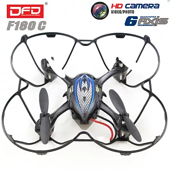 DFD F180C2.4G四軸 空拍飛行機 內2G卡藍黑