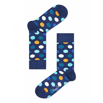 【G.T Company】Happy Socks Big Dot 瑞典時尚彩襪品牌M藍底黃白點