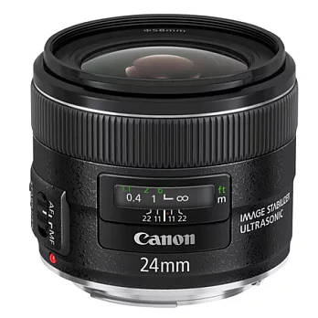 (公司貨)Canon EF 24mm F2.8 IS USM 廣角定焦鏡頭-送TOKO濾鏡(58)+大吹球清潔組+LP1專業拭鏡筆