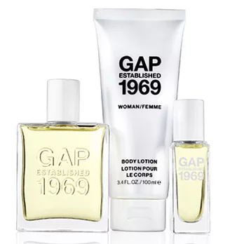 GAP 1969女性經典風尚禮盒-淡香水50ml+身體乳100+體香噴霧15ml