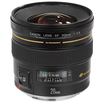 (公司貨)Canon EF 20mm F2.8 USM 超廣角定焦鏡頭-送TOKO濾鏡(72)+大吹球清潔組+LP1專業拭鏡筆