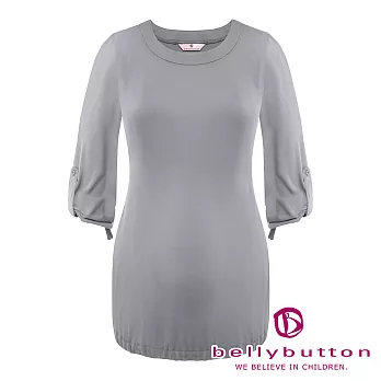 德國【bellybutton】孕婦裝 - 袖口結繩圓領衫36質感灰