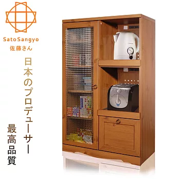 【Sato】PISTRO巴黎公寓單抽單門開放式電器櫃‧幅75cm優雅棕