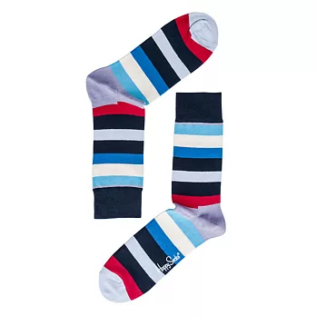 【G.T Company】Happy Socks STRIPE 瑞典時尚彩襪品牌S藍紅黑
