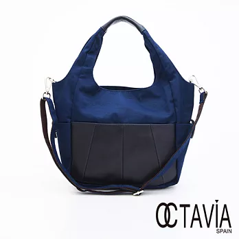 OCTAVIA 8 真皮 - 緹朵 雙料雙用大口袋手挽肩背二用包 - 藍藍