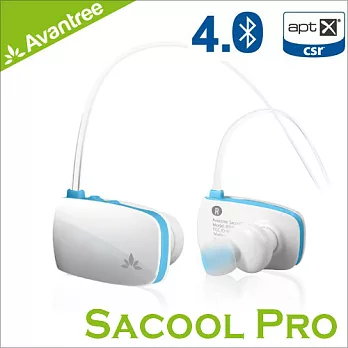 Avantree Sacool Pro AS8P 防潑水入耳後掛式運動藍芽4.0耳機(白)白