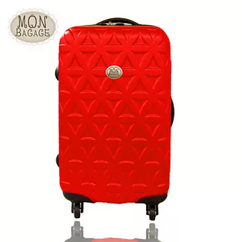 MON BAGAGE 金磚滿滿 ABS輕硬殼旅行箱行李箱拉桿箱登機箱28吋紅色