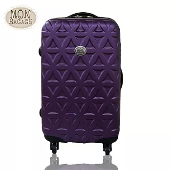 MON BAGAGE 金磚滿滿 ABS輕硬殼旅行箱行李箱拉桿箱登機箱28吋紫色