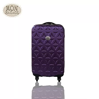 MON BAGAGE 金磚滿滿 ABS輕硬殼旅行箱行李箱拉桿箱登機箱20吋紫色