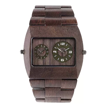 WEWOOD義大利時尚木頭腕錶 雙時區系列JupiterChocolate