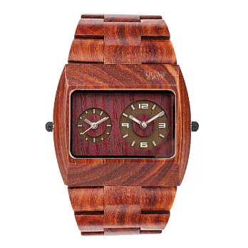 WEWOOD義大利時尚木頭腕錶 雙時區系列JupiterBrown