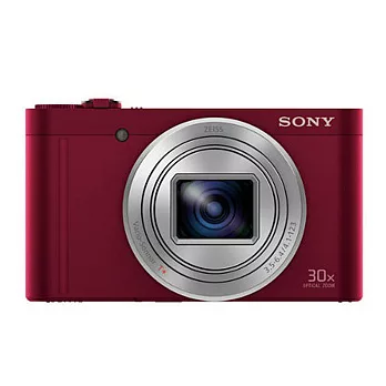 SONY DSC-WX500 30倍光學翻轉玩美數位相機(公司貨)+32G記憶卡+原廠電池+專用座充+清保組+小腳架+讀卡機+HDMI+中腳架-紅色