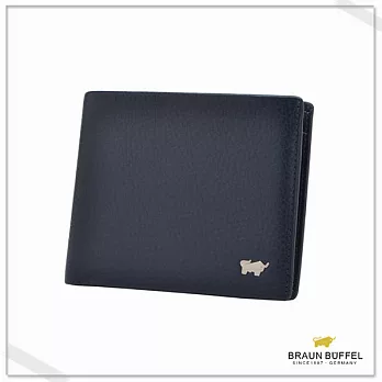 【BRAUN BUFFEL】‧德國小金牛 - 慕尼黑系列四卡零錢短夾- 普魯士藍