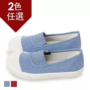 FUFA MIT 素色奶油頭童鞋 (AB04)-共兩色15牛仔藍
