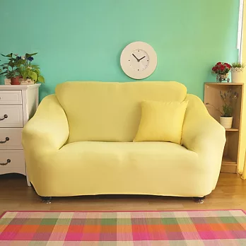 【HomeBeauty】超涼感冰晶絲彈性沙發罩-2人座-共六色檸檬草