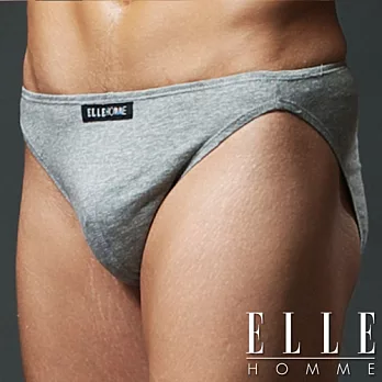 【ELLE HOMME】柔軟貼身萊卡低腰三角褲《超值3件組》 灰M灰色