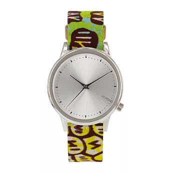 KOMONO Vlisco Estelle 聯名腕錶--36mm銀x非洲印花