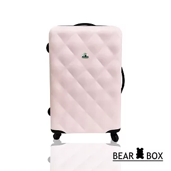 Bear Box 水漾菱格系列ABS輕硬殼行李箱/旅行箱 24吋淡粉色