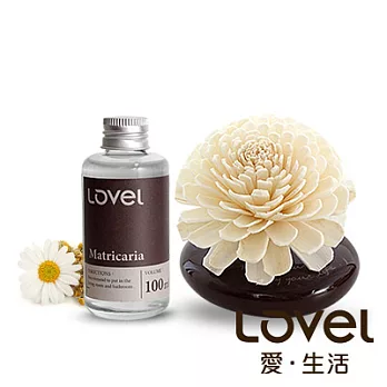 Lovel南法天然香氛精油擴香組(洋甘菊)藝術咖瓶+紙花