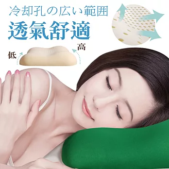 【Vie+】日本3D舒眠無毒認證舒壓枕(1入)森林綠