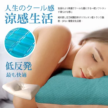 【Vie+】日本無毒認證COOL涼感冷凝枕(1入)湖綠湖綠