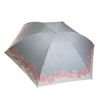 【UH】AURORA - 法式蕾絲俏麗折傘 - 深藍條紋