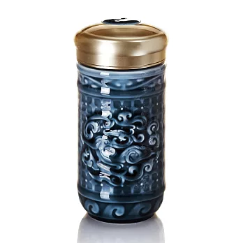 【UH】乾唐軒活瓷 - 礦藍釉隨身杯(300ml,兩款可選) - 勢在必得