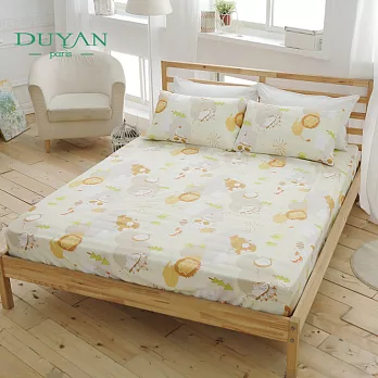 DUYAN《綠野晨光》雙人加大三件式床包枕套組