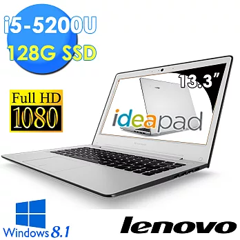 【Lenovo】U31-70 80M5006BTW 13.3吋FHD畫質筆電 (i5-5200U/4G/128G SSD/Win8.1)