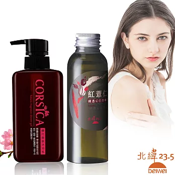 【CORSICA 科皙佳】香氛沐浴乳系列 500ML(加贈 北緯23.5 紅薏仁鏡透幻白美膚水 100ML)櫻花