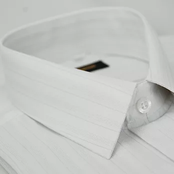 【金安德森】白底細點條紋仿絲質短袖襯衫15白色
