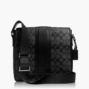 【COACH 男仕品味】PVC / 側背 / 斜背包_黑色