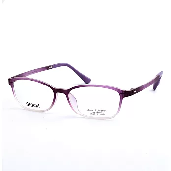 Gluck!繽紛耀眼 方框平光眼鏡 39-Violet霧紫色漸層