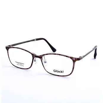 Gluck!繽紛耀眼 方框平光眼鏡 SL3-Wood咖啡木紋