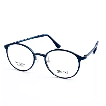 Gluck！繽紛耀眼 圓框平光眼鏡 SL5-Blue金屬藍